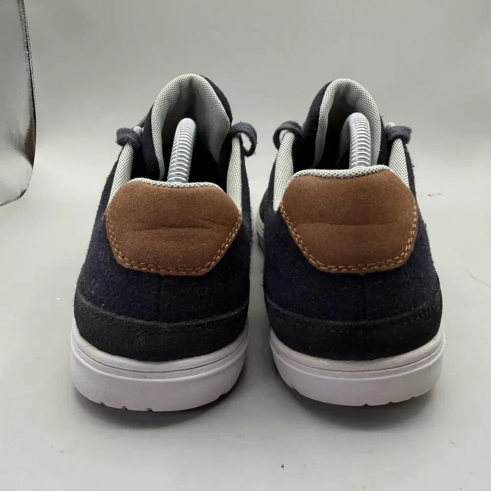Lems Chillum Shoes Mens Size 9.5 Navy Gray Canvas Sneakers Minimalist Zero Drop